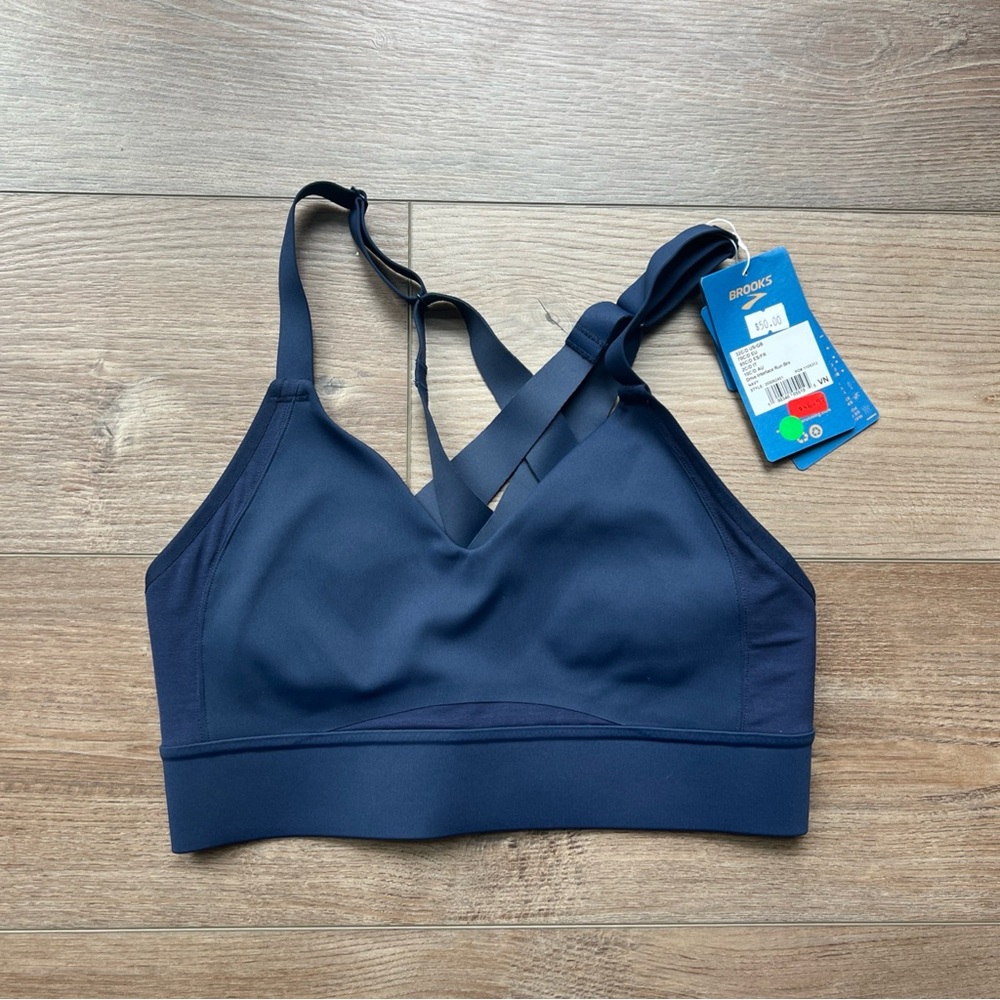 Brooks Women's  Drive Interlace Sports Bra Running Blue